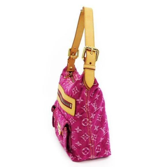 Louis Vuitton Baggy PM Shoulder Bag Monogram Denim Fuchsia main image 2